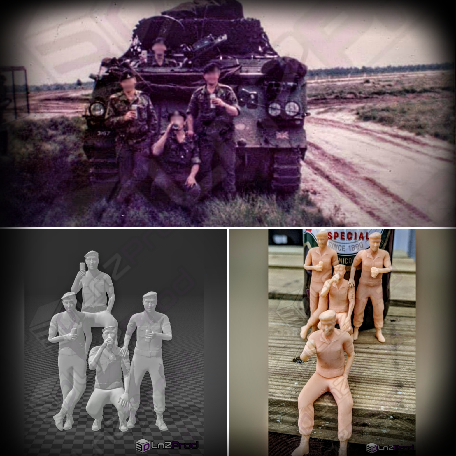 Figura militar impresa en 3D